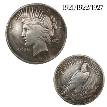 

1921/1922/1927 Statue of Liberty and Peace Coin Silver Dollar Eagle Collection 38MM