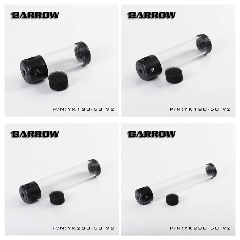 Barrow Water Cooling Reservoir Tank 130mm/180mm/230mm/280mm Length 50mm Diameter YK-50 V2 | Компьютеры и офис