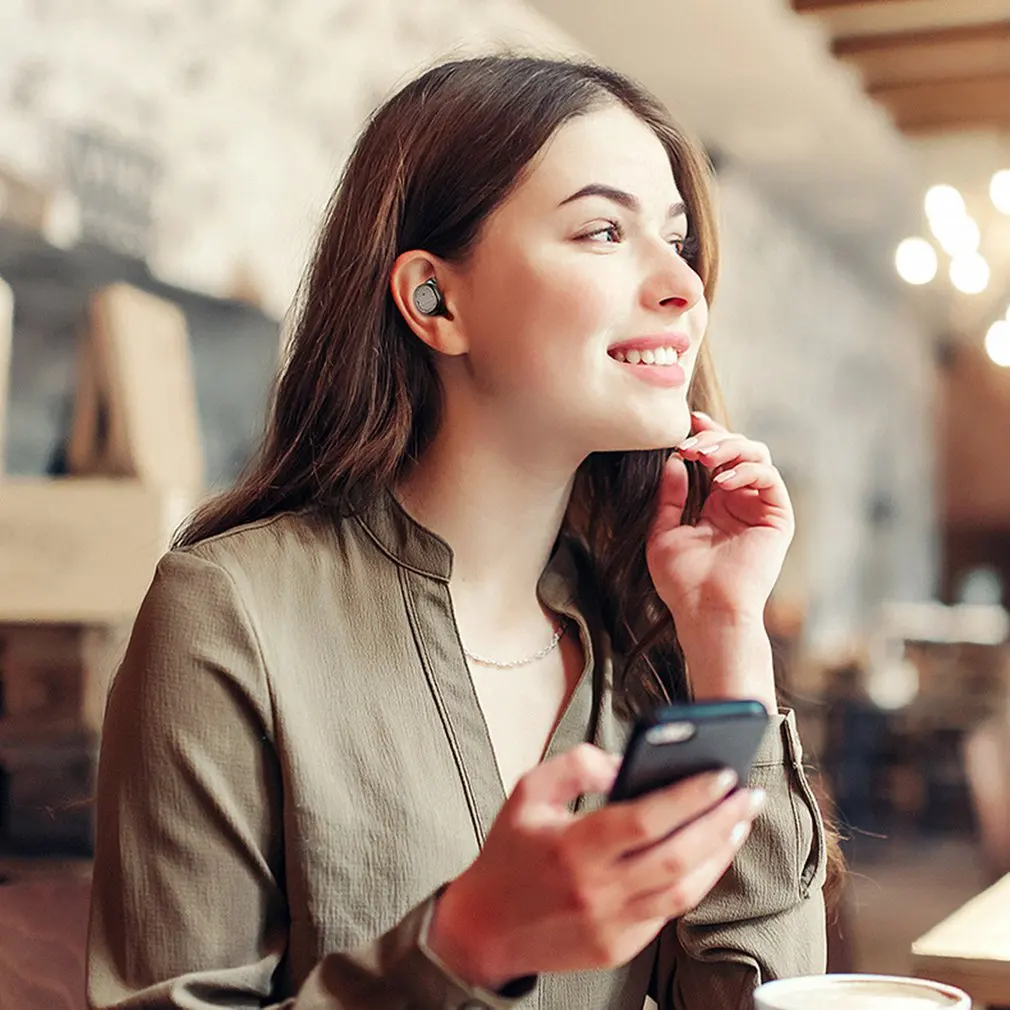 TWS Bluetooth, настоящие беспроводные наушники, стерео наушники, мини TWS, водонепроницаемые, Handsfrees, 500 мАч, внешний аккумулятор для смартфонов