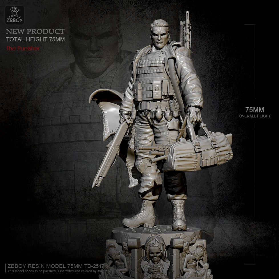75mm Resin Model Kits Figure Colorless And Selfassembled Td2517