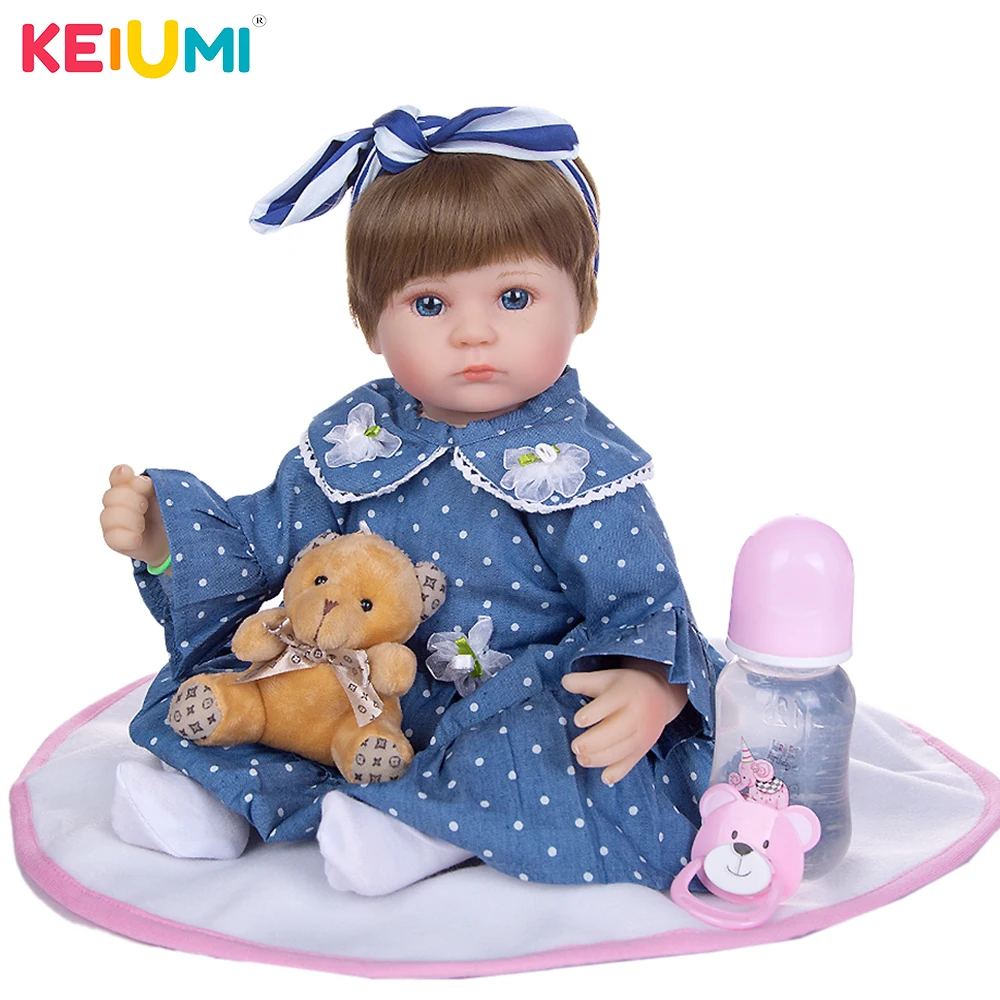 Силиконовые куклы реборн KEIUMI 17 дюймов реалистичные милые Reborn для девочек 42 см
