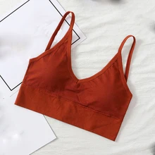 Новинка, женские сексуальные бюстгальтеры, u-образный спортивный бесшовный бюстгальтер, простой Vogue, однотонный, грудь, красный, черный, зеленый, топы, бюстгальтеры, элегантное нижнее белье