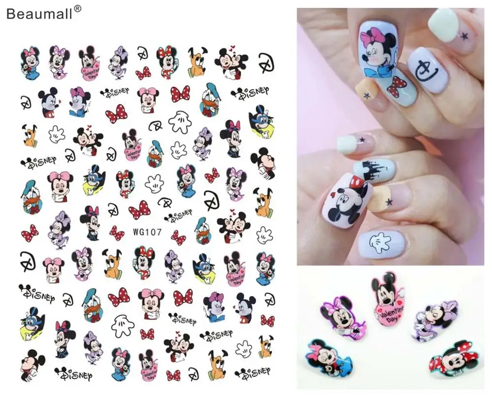Мультфильм лак для ногтей задний клей деколь декорации дизайн ногтей стикер для ногтей Советы красоты