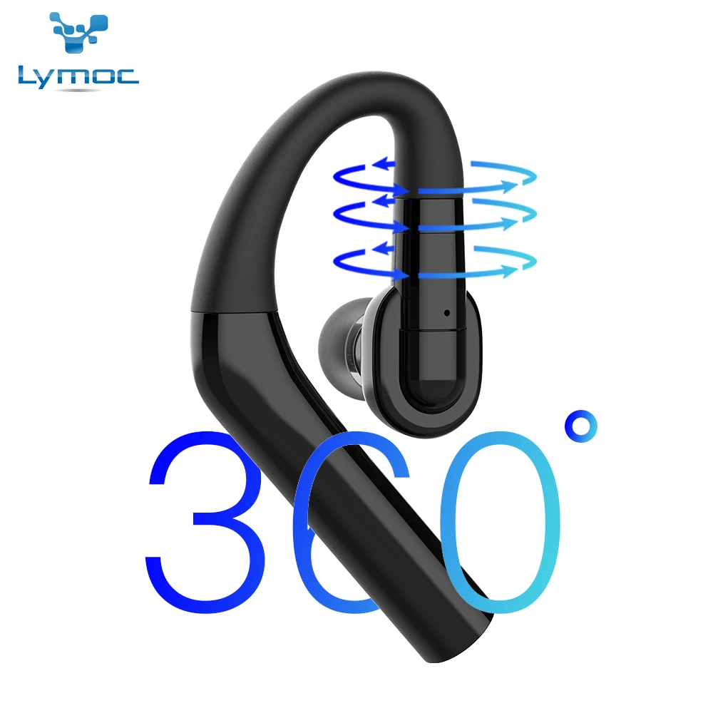 Bluetooth наушники с поворотом на 360 градусов беспроводные V5.0 крючком стерео звук HD