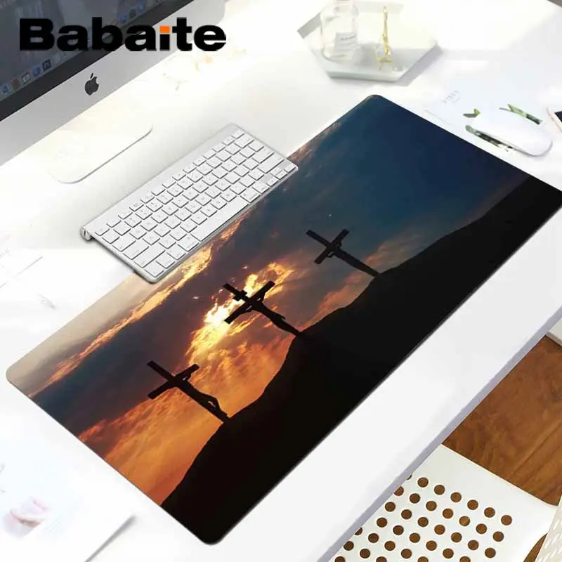 Babaite ваш собственный коврик христианский Иисус крест слова Прочный DIY дизайн игровой с узором коврик для мыши ноутбука игровой Lockedge мыши