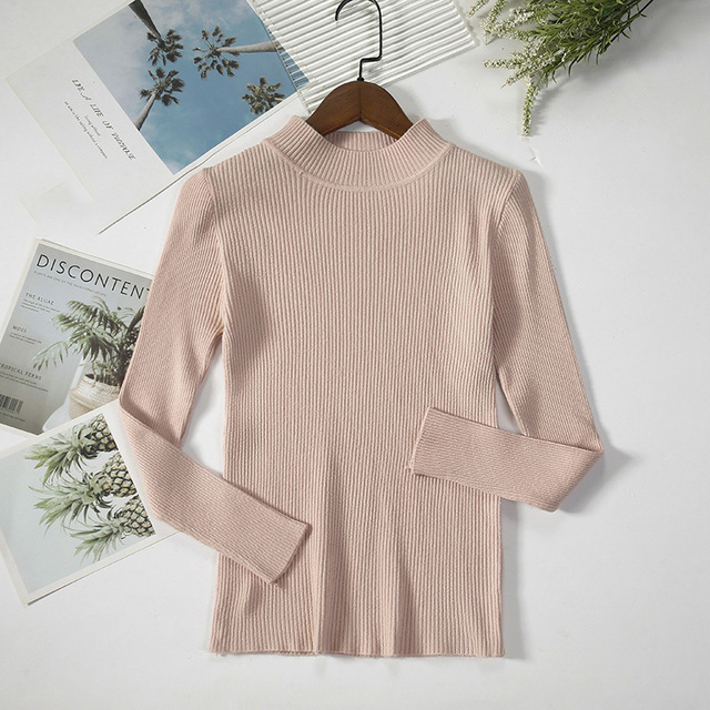 Autumn Winter Basic Turtleneck Sweaters Women Knitting Bottoming Sweaters Warm Pullovers Slim Long Sleeve Tops Female