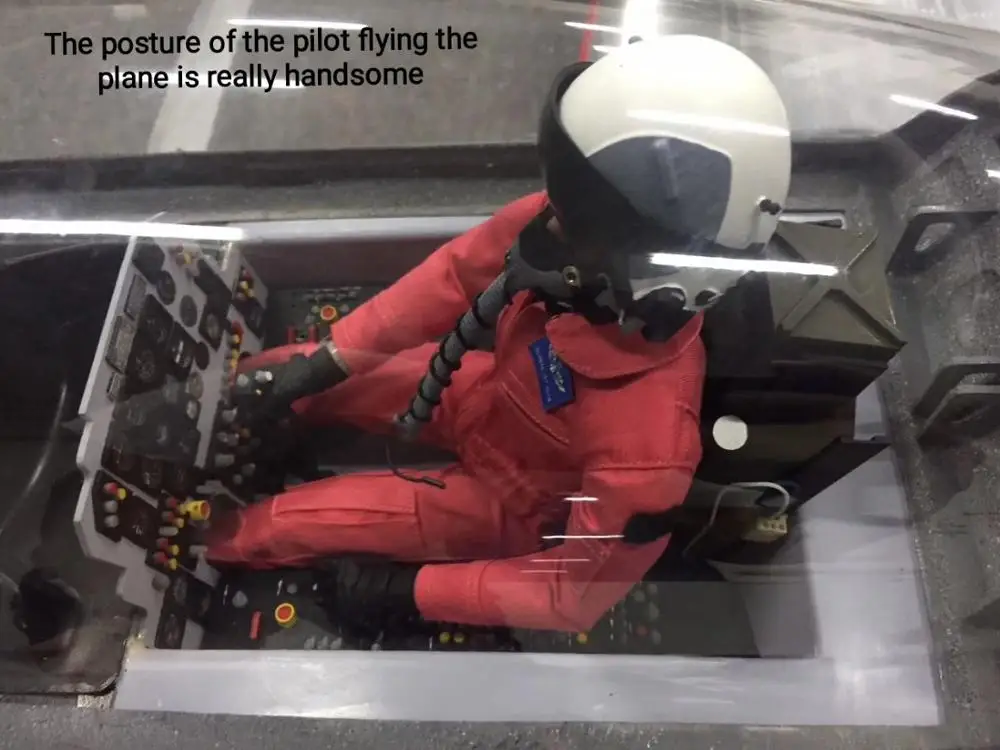 1/6 fullbody Jet pilots with helmet 1/6 Scale RC Airplane Pilot Figure Model 4
