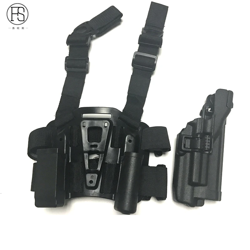 Открытый тактический пистолет Glock кобура страйкбол пистолет чехол для правой ноги кобура Glock 17 19 22 31 охотничий светильник