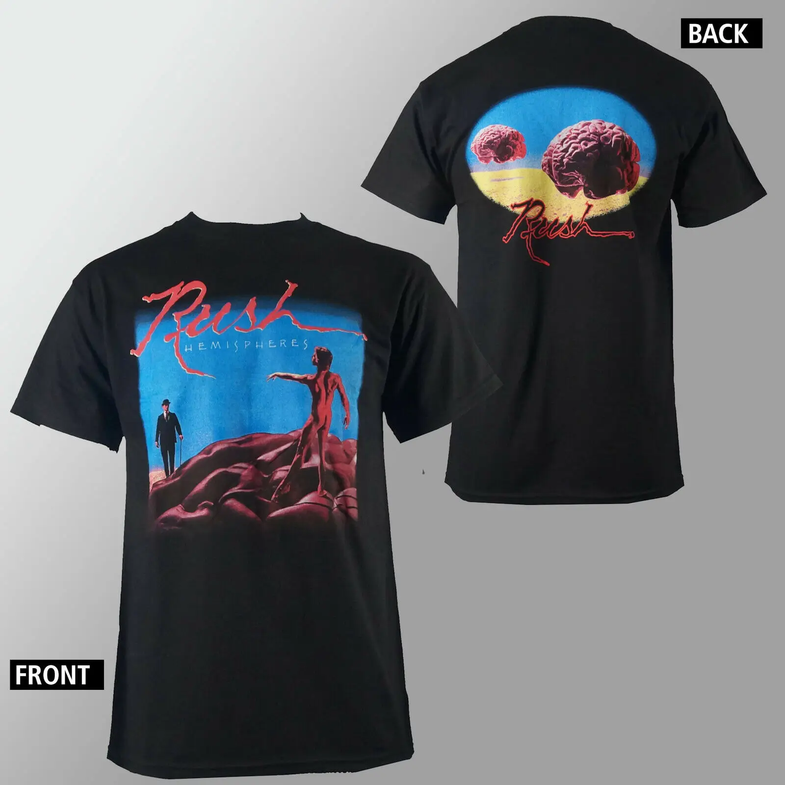 

Authentic RUSH Band Hemispheres Album Cover Logo T-Shirt S M L XL 2XL New