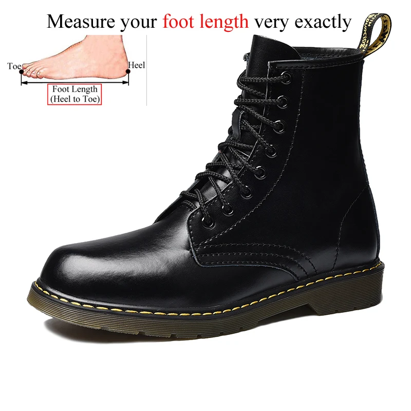 Black Мужские ботинки из спилка; сезон осень-зима; Dottor Martins; Doctor Martin; botas hombre Botines Cuero; Botte Homme - Цвет: Black