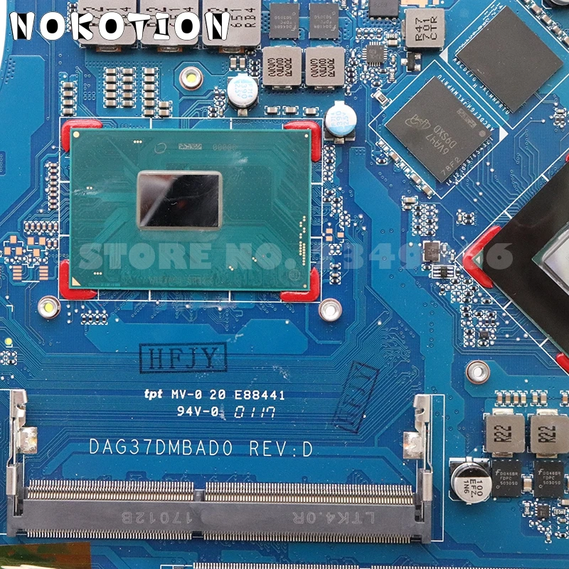 amazing  NOKOTION For HP Pavilion 17-AB 17-W series Laptop motherboard 915468-601 915468-001 DAG37DMBAD0 GTX