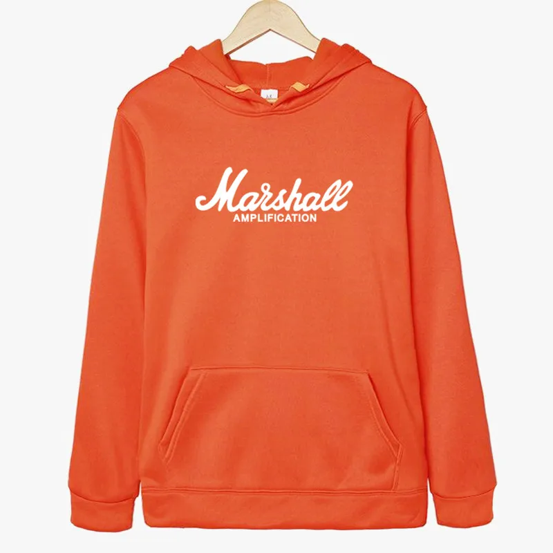 Orange Толстовка Marshall с логотипом Amps усиленная гитара Герой Хард Рок кафе музыка толстовки и свитшоты модная мужская Толстовка для отдыха - Цвет: Orange
