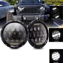 

7inch Motorcycle LED Headlight High Low Beam Dot E9 7" LED DRL Headlamp For Lada 4x4 Niva Urban For Suzuki Samurai SJ410