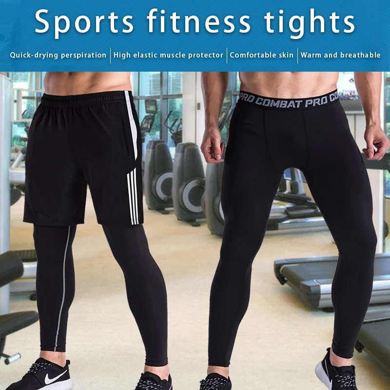 Men's Tights Men Stretch Leggings Men 