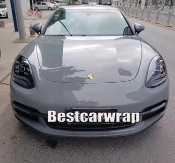 

3M quality Gloss Nardo Gray Vinyl Wrap whole Car wrap covering Air Bubble Free / initial Low tack glue PROTWRAPS 1.52x18m