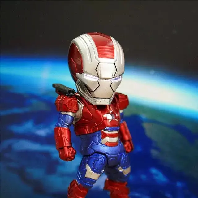 CapitaMall Ironman Cute 1 2 3 S 6-Железный человек Люминесцентная Высококачественная версия D-Capsule Toy Garage Kit
