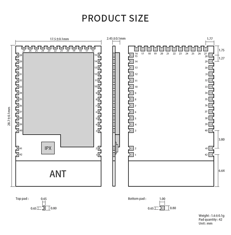 ZigBee 3,0 EFR32MG1B 2,4 ГГц модуль 20dBm Беспроводной трансивер дальний E180-ZG120A ввода-вывода Порты и разъёмы PCB IPEX 32-битный процессор ARM Cortex-M4 PA