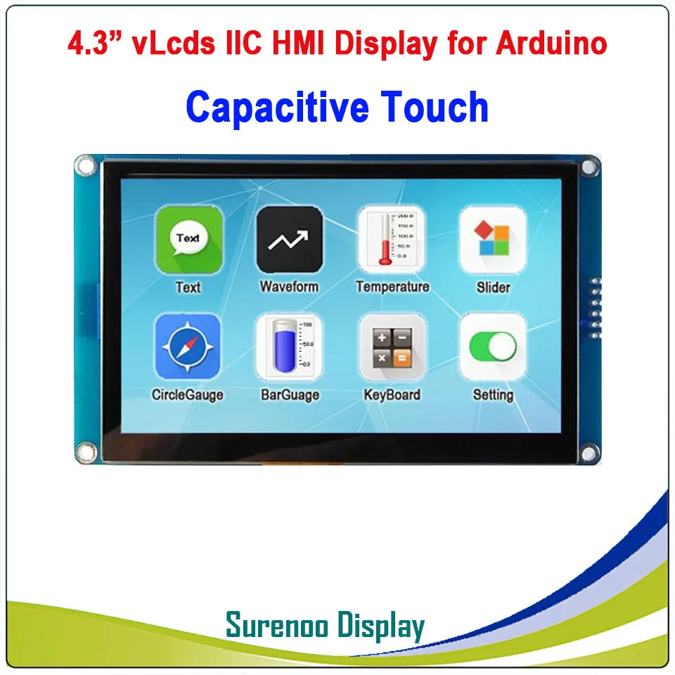Capacitive Touch 4," 480*272 серийный igc IIC v lcd s HMI умный TFT ЖК-модуль дисплей емкостный сенсорный панель для Arduino - Цвет: Capacitive Touch