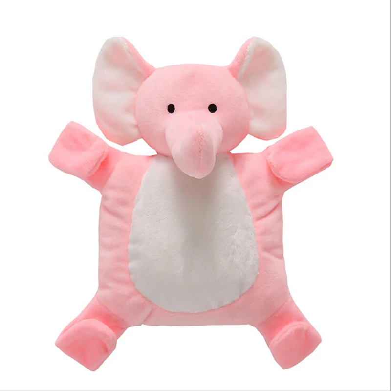 Игрушка из мультфильма из мягкого плюша, слон, животные, кукла, плюшевые куклы-цепочки, подвеска, Playmate, спокойная, для новорожденных, Мультяшные погремушки - Цвет: pink