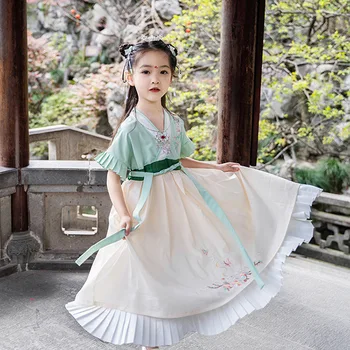 

Costume Embroidery Hanfu Tang Dynasty Clothing Child Girls Cosplay Costume Chinese Style Ancient Princess Halloween Costumes