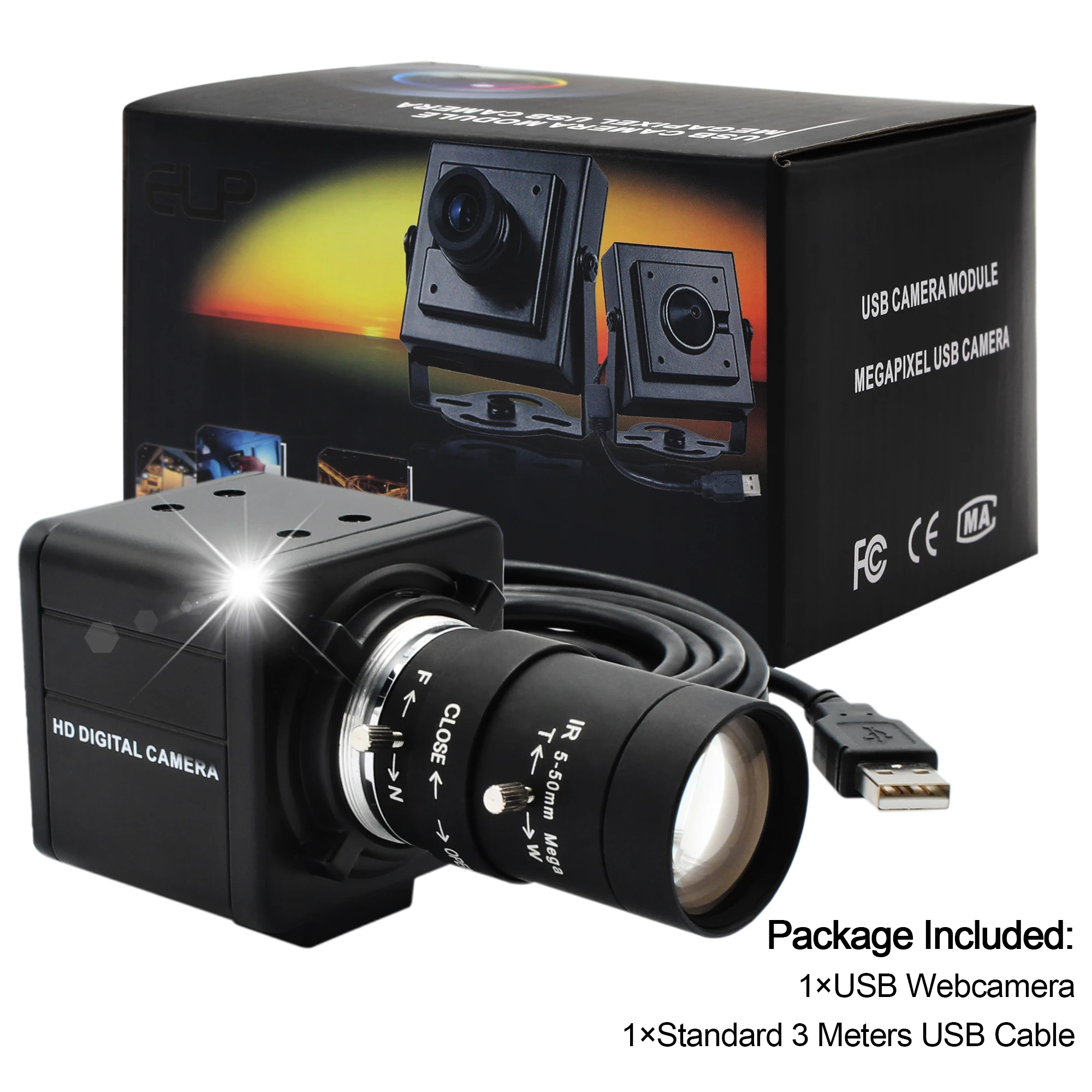 960H varifocal Low Lllumination HD Usb Camera USB2.0 AR0130 Sensor