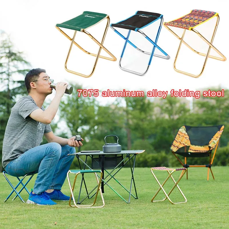 

HOT Portable Outdoor Foldable Chair Ultralight Picnic Fishing Travel Train Stool Seats TI99