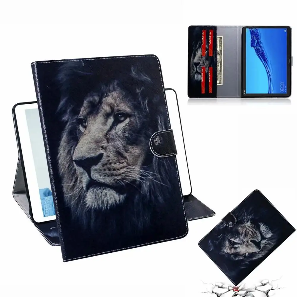 Модный Цветной кожаный чехол для планшета huawei MediaPad M5 Lite 10 BAH2-W19/L09/W09 10,1 дюймов, чехол с магнитной подставкой+ ручка - Цвет: 5