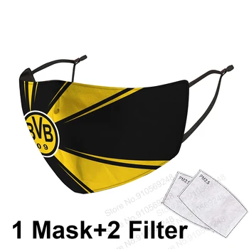

Adult Borussia Dortmund Football Club Ice Silk Mask Printing Washable Anti-fog Protection Breathable Outdoor Riding Face Cover