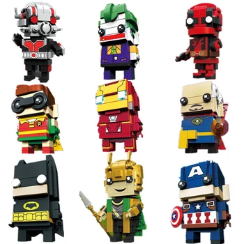 

Super Hero brickheadz avenger super heroes Guardians brick heads headz Toys building block Bricks Kids