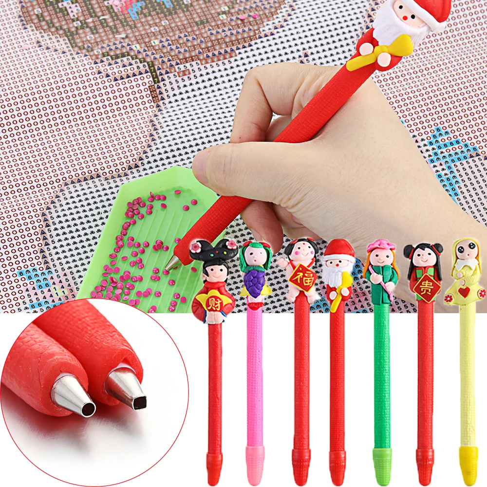5D Diamond Embroidery Drill Pen Diamond Mosaic Cartoon Drill Pen DIY Painting Tools Clay Tool