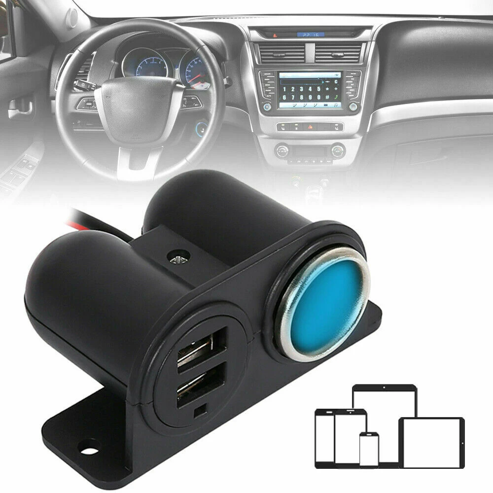 3.1A USB Dual Порты машинная Зажигалка для сигарет Зарядное устройство Мощность адаптер выход 12 V/24 V