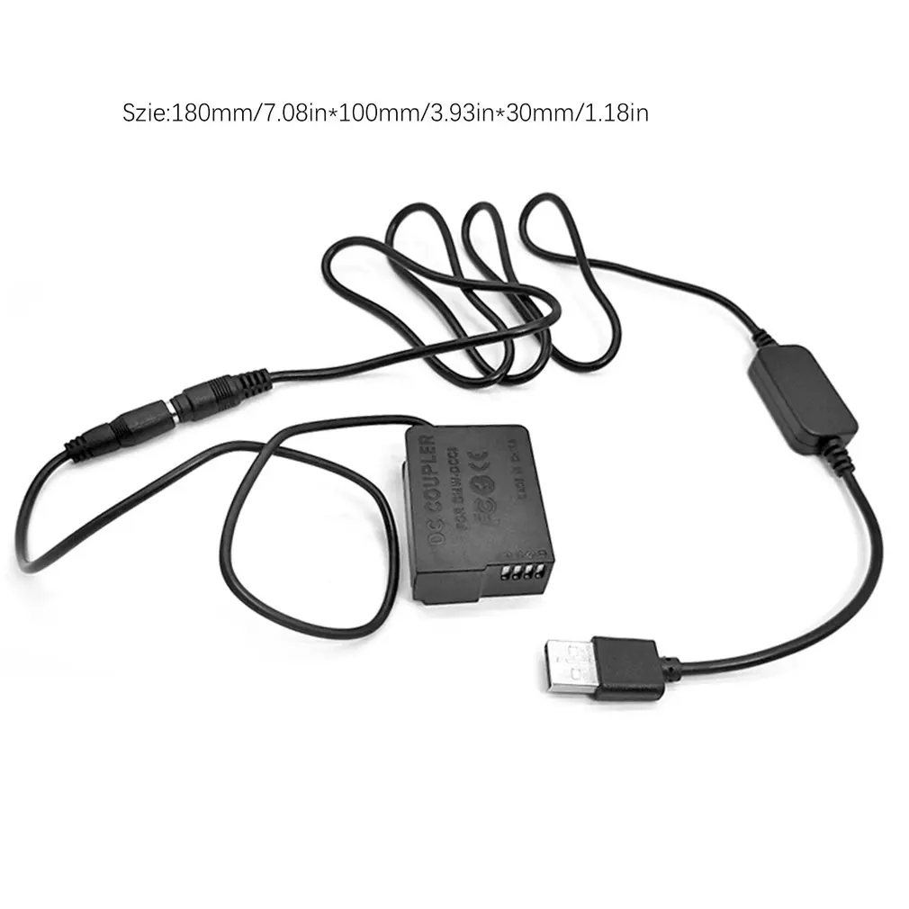DCC8 DC Coupler DMW-BLC12 fake battery with USB Cable for Panasonic DMC-FZ1000 FZ2000 FZ2500 FZ300 G7 G6 G5 GH2 FZH1 Camera