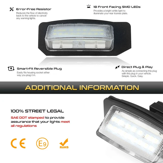 Mitsubishi LED License Plate Light