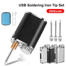 

Portable Rechargeable Soldering Iron USB Wireless Battery Soldering Iron 1W-75W High-power Outdoor 2600mAh 18650 Battery