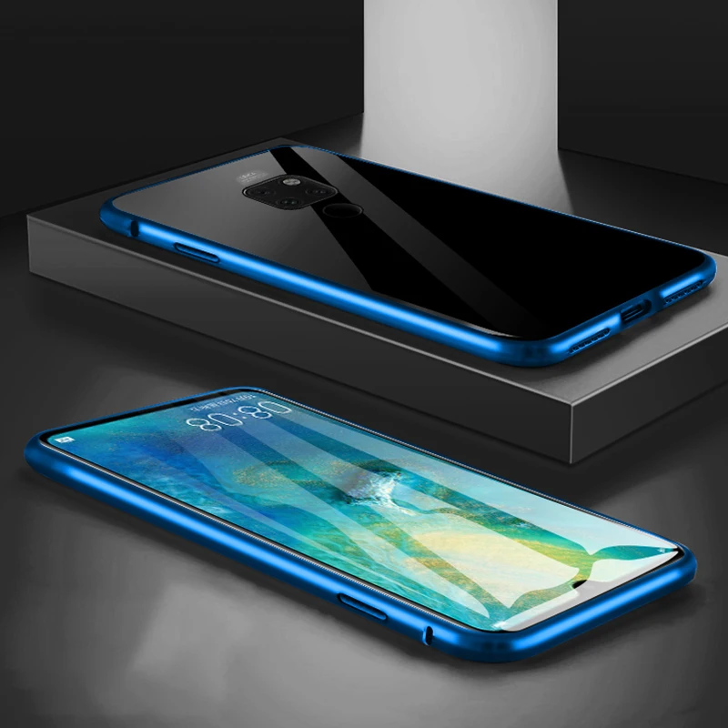 GKK чехол с магнитной адсорбцией для Xiaomi Redmi Note 7 8 Pro Чехол с одной стороны закаленное стекло задняя крышка для Xiaomi Redmi 7A 8A Coque