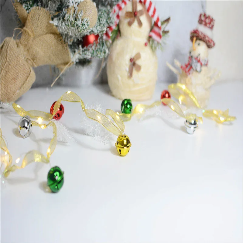 Рождественские украшения для дома, рождественские сосновые шишки, светодиодный светильник из медной проволоки, декоративные светильники с фруктами - Цвет: Ribbon style