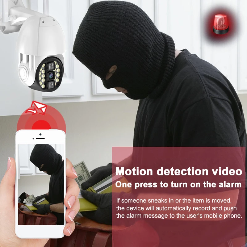 

Pattern Wifi Camera Home Surveilance Motion Detection Dual Antennas IP66 Camcorder Indoor 20LED Outdoor APP Rotation