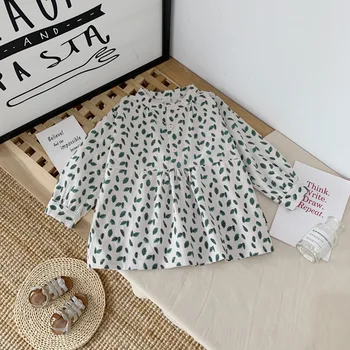 

2020 hot selling baby girls printed shirt fashion spring kids blouse 1-6t