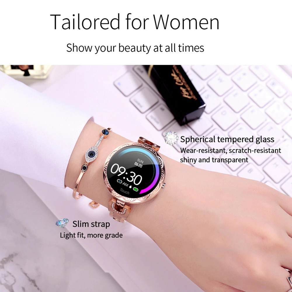 2019 Fashion Women's Smart Watch Waterproof Wearable Device Heart Rate Monitor Sports Smartwatch For Women Ladies