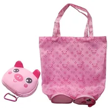 Мультяшная Складная хозяйственная сумка, многоразовая сумка для покупок с короткими ручками, переносная сумка для супермаркета, вместительная сумка для продуктов, Эко сумка для покупок