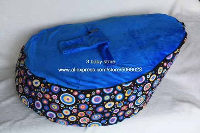 В Горошек цветов радуги с белые чехлы Детская сумка диван стул - Цвет: blue