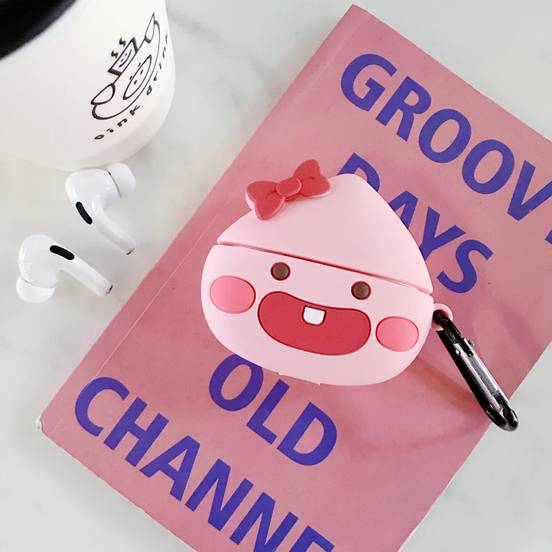 Силиконовый чехол для Airpods Pro Air Pods Pro APEACH Peach, защитный чехол, защита от потери, аксессуары Fundas