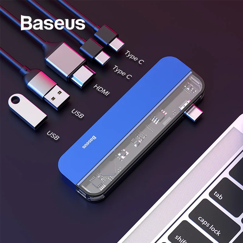  Baseus USB 3.0 HUB Type C HUB Port HDMI SD/TF Docking Station for Microsoft Surface Pro 4/5/6 USB S