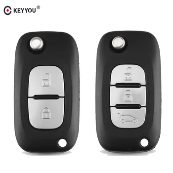 

KEYYOU 2/3 Buttons filp Folding Remote Key Shell Case For Renault Clio Megane Kangoo Modu Fob Car Key Case Cover