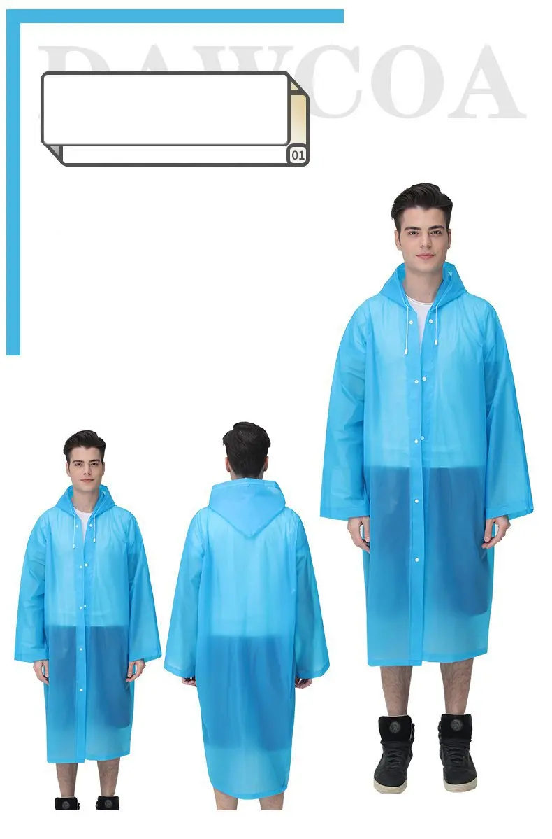 Poncho De Pluie Réutilisable Adulte Jaune à Capuche, The Weather Station, Neuf