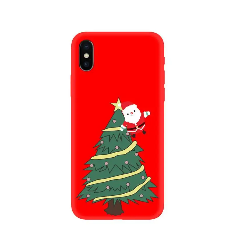 1 шт Рождество мультфильм лось Санта Клаус Конфеты красный чехол для телефона I