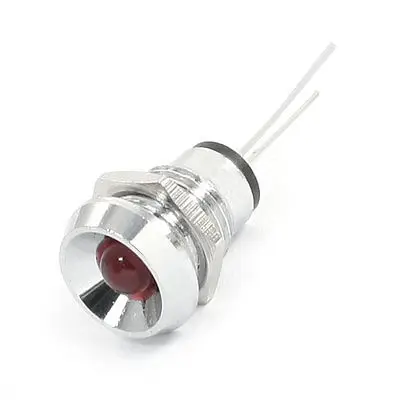 

Red LED Indicator Pilot Light DC 1.8V 0.2A 10mm Thread Diameter