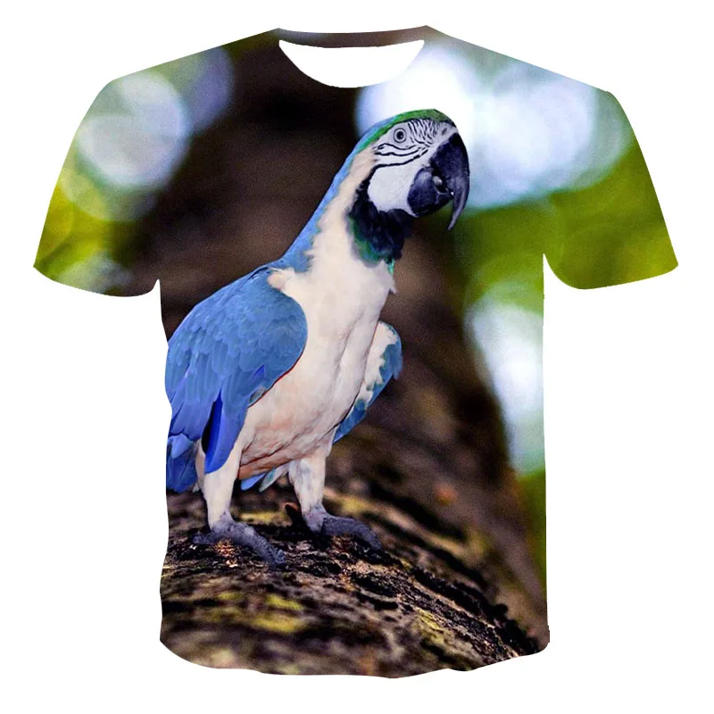 PROD 1005002516819343 2021 Fashion Animal Bird Womens Mens t-shirts
Funny Parrot 3D Print Casual T-shirt Summer Breathable Oversized T
Shirt 6XL