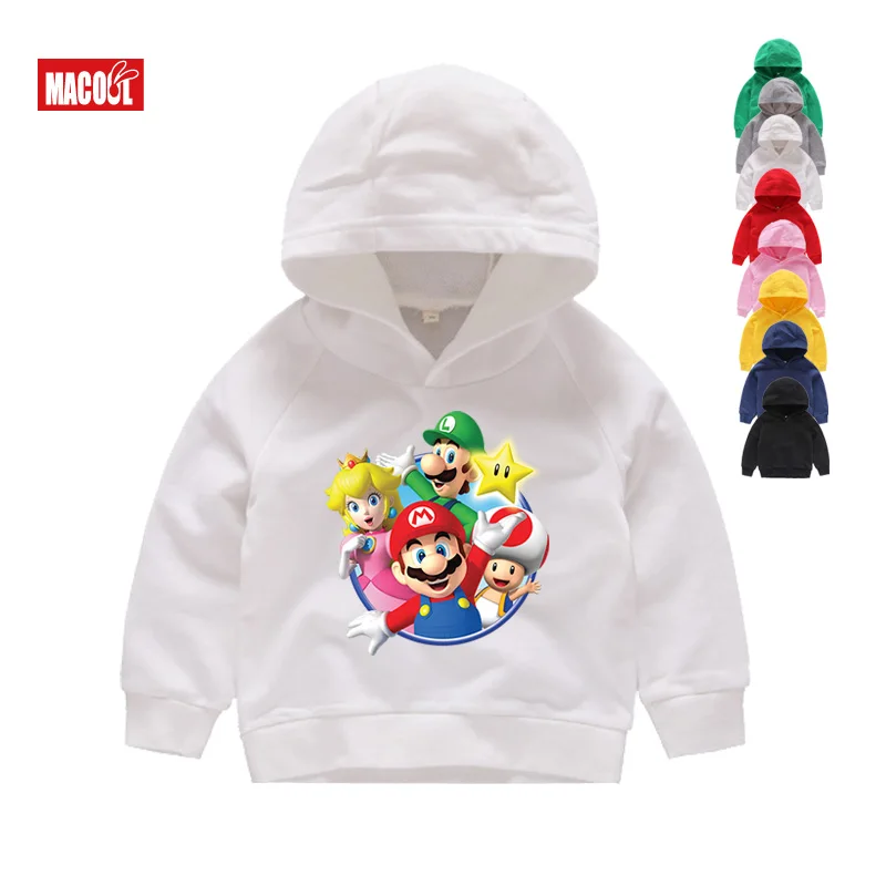 Boy Hoodies Autumn Kids Full Sleeve T-shirt for Girls Sweatshirts Cotton Hoodies for Autumn Teens Hoodies 6 8 10 12 Year