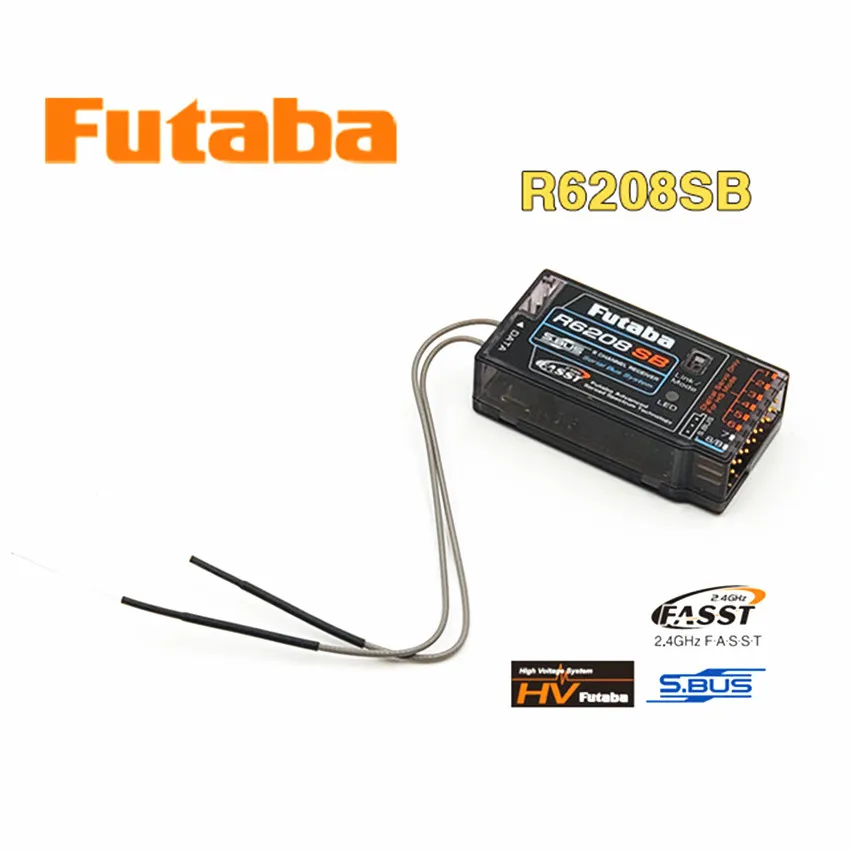 Futaba R6208SB 8-канальный 2,4 ГГц FASST высокое Напряжение Rx 8FG супер приемник для дистанционного управления игрушечная Беговая железная дорога антенна модель